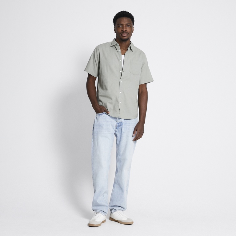 Short sleeve linen blend shirt "Isak"